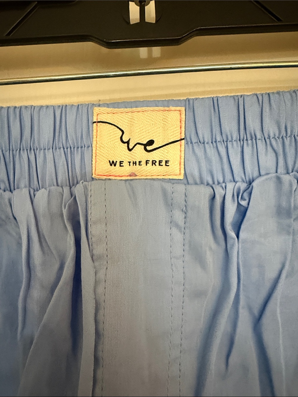 We The Free Sky Blue Elastic Waist Shorts - Picture 2 of 6